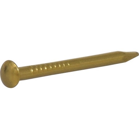 Hillman Common Nail, 3/4 in L, Brass, 16 ga, 6 PK 122631